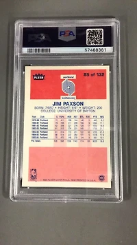 1986 Fleer 85 Jim Paxson PSA 9