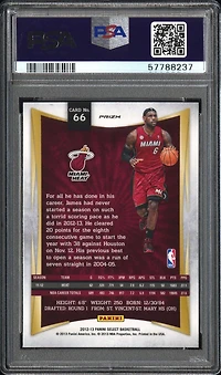 2012 Panini Select 66 Lebron James Prizm PSA 10