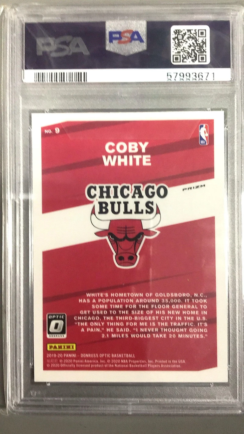 2019 Panini Donruss Optic My House! 9 Coby White Holo PSA 10