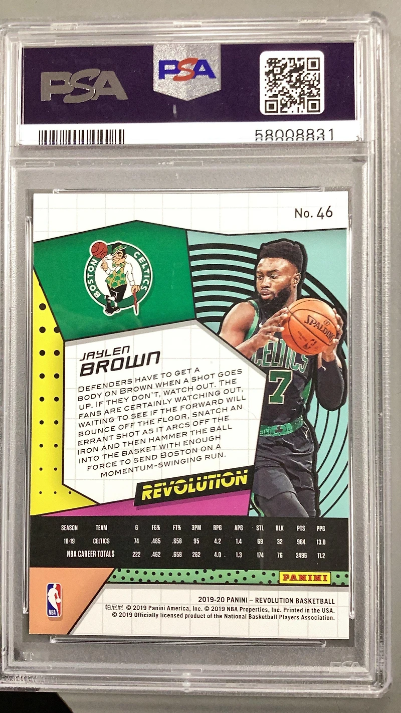 2019 Panini Revolution 46 Jaylen Brown PSA 10