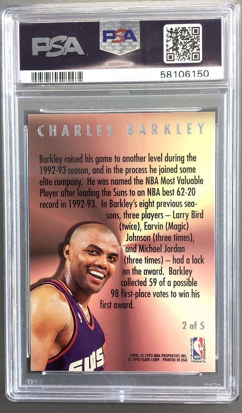 1993 Ultra Award Winners 2 Charles Barkley PSA 10
