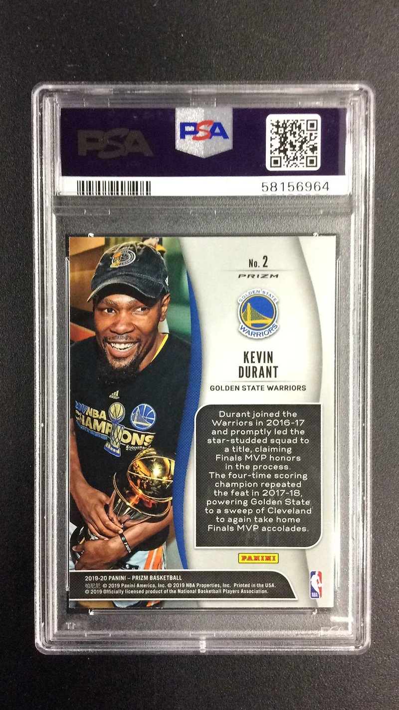 2019 Panini Prizm Nba Finalists 2 Kevin Durant PSA 10