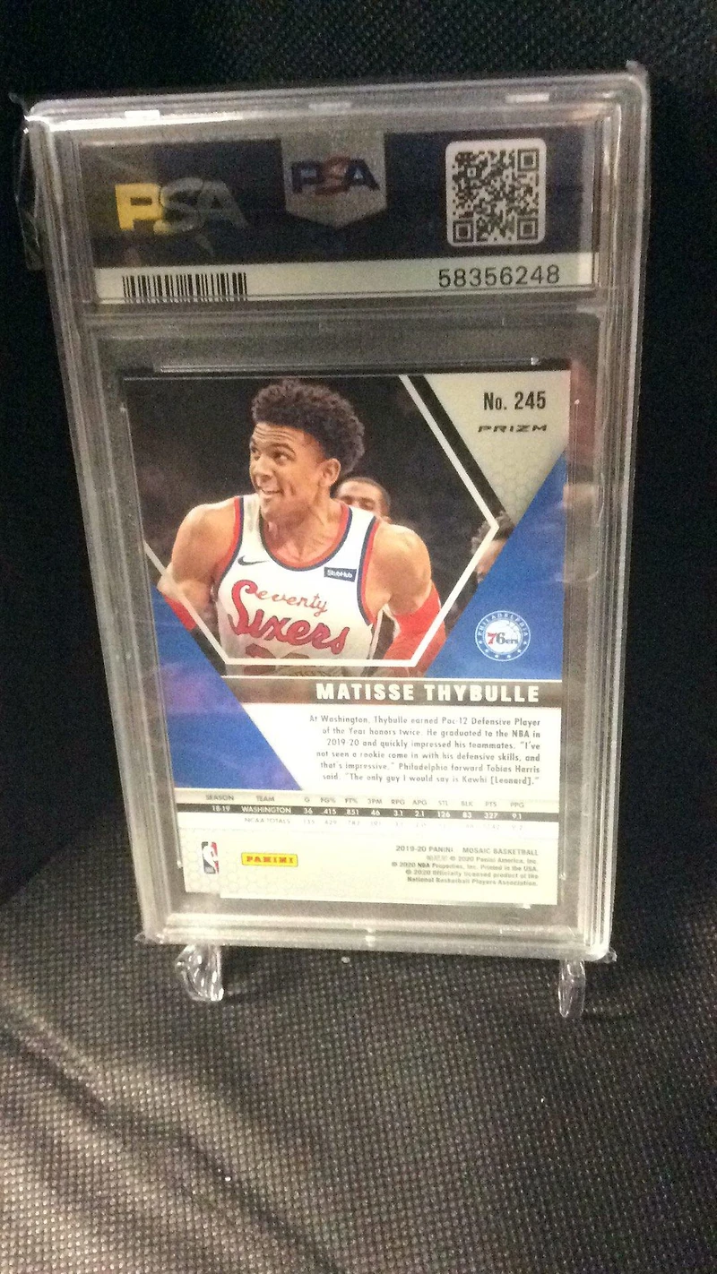2019 Panini Mosaic 245 Matisse Thybulle Silver Prizm PSA 9