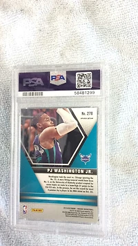 2019 Panini Mosaic 278 Pj Washington Jr. Reactive Blue PSA 10
