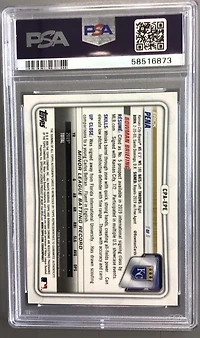 2020 Bowman Chrome Prospect Autographs Cpaepe Erick Pena Blue Refractor PSA 9