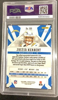 2020 Panini Phoenix 103 Justin Herbert PSA