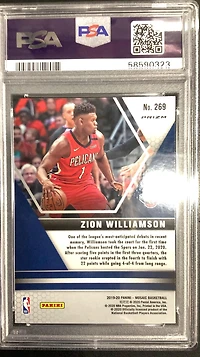 2019 Panini Mosaic 269 Zion Williamson Red Wave PSA 10