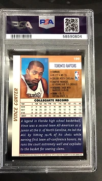 1998 Topps 199 Vince Carter PSA 9