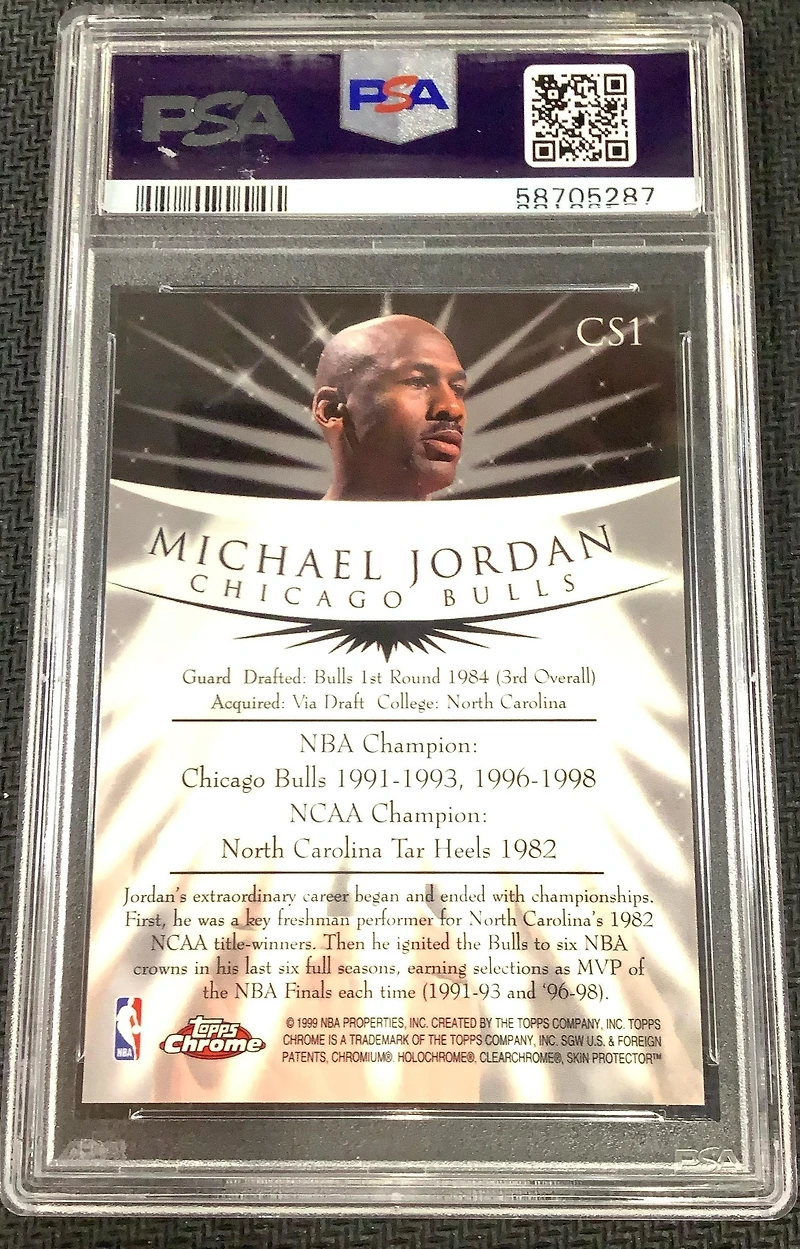 1998 Topps Chrome Champion Spirit Cs1 Michael Jordan PSA