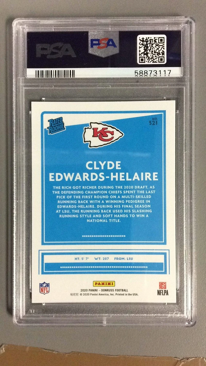 2020 Panini Donruss 321 C.edwards PSA 9