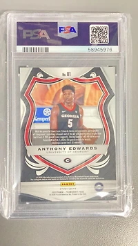 2020 Panini Prizm Draft Picks 81 Anthony Edwards PSA 9