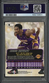 2000 Ultra 10 Kobe Bryant PSA 10