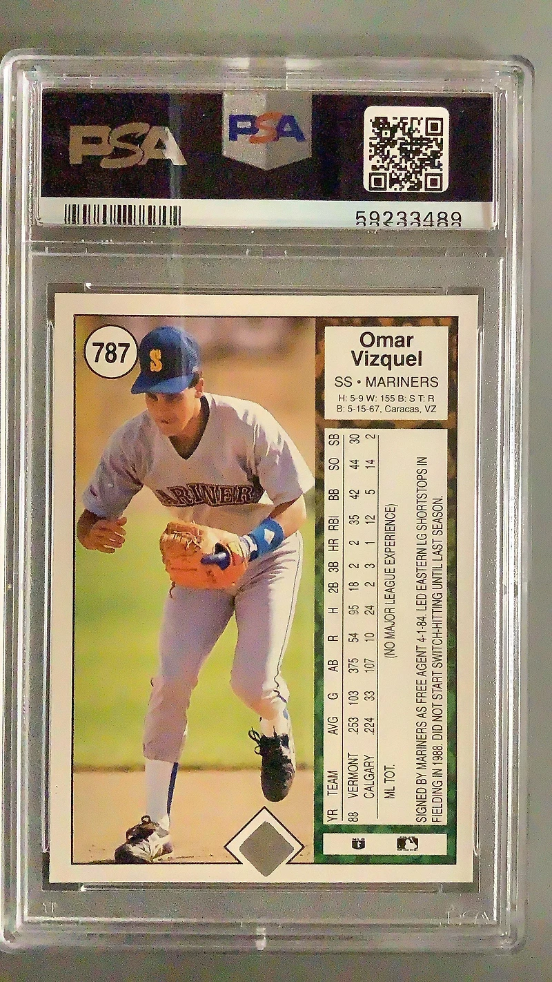 1989 Upper Deck 787 Omar Vizquel PSA 10