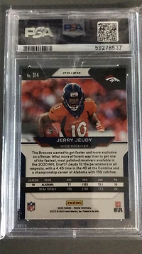 2020 Panini Prizm 314 Jerry Jeudy Disco Prizm PSA 10