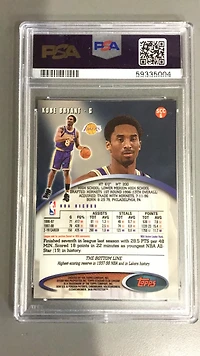 1998 Stadium Club Chrome 6 Kobe Bryant PSA 10