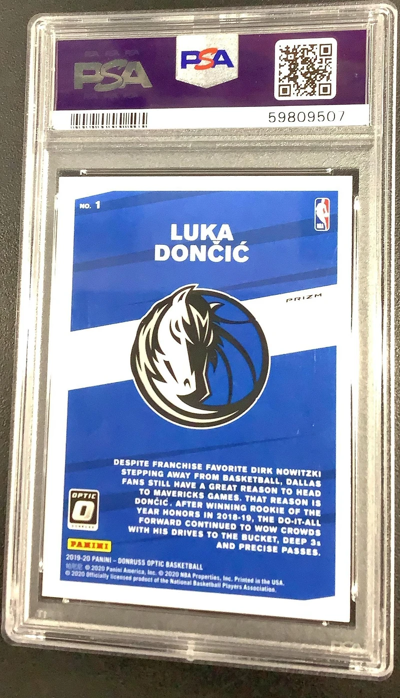 2019 Panini Donruss Optic My House! 1 Luka Doncic Purple PSA 10