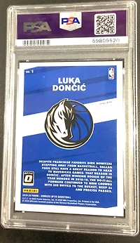 2019 Panini Donruss Optic My House! 1 Luka Doncic Holo PSA 10