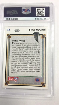 1991 Upper Deck 13 Brett Favre PSA 8