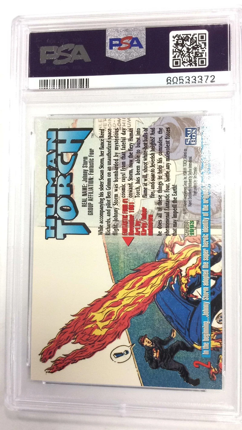1993 Marvel Masterpieces 2 Human Torch PSA 9