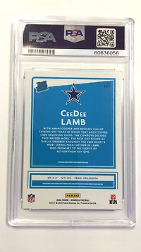2020 Panini Donruss 306 Ceedee Lamb Canvas PSA 10
