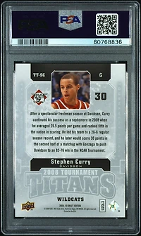 2009 Upper Deck Draft Edition Tournament Titans Tt-sc Stephen Curry PSA 10