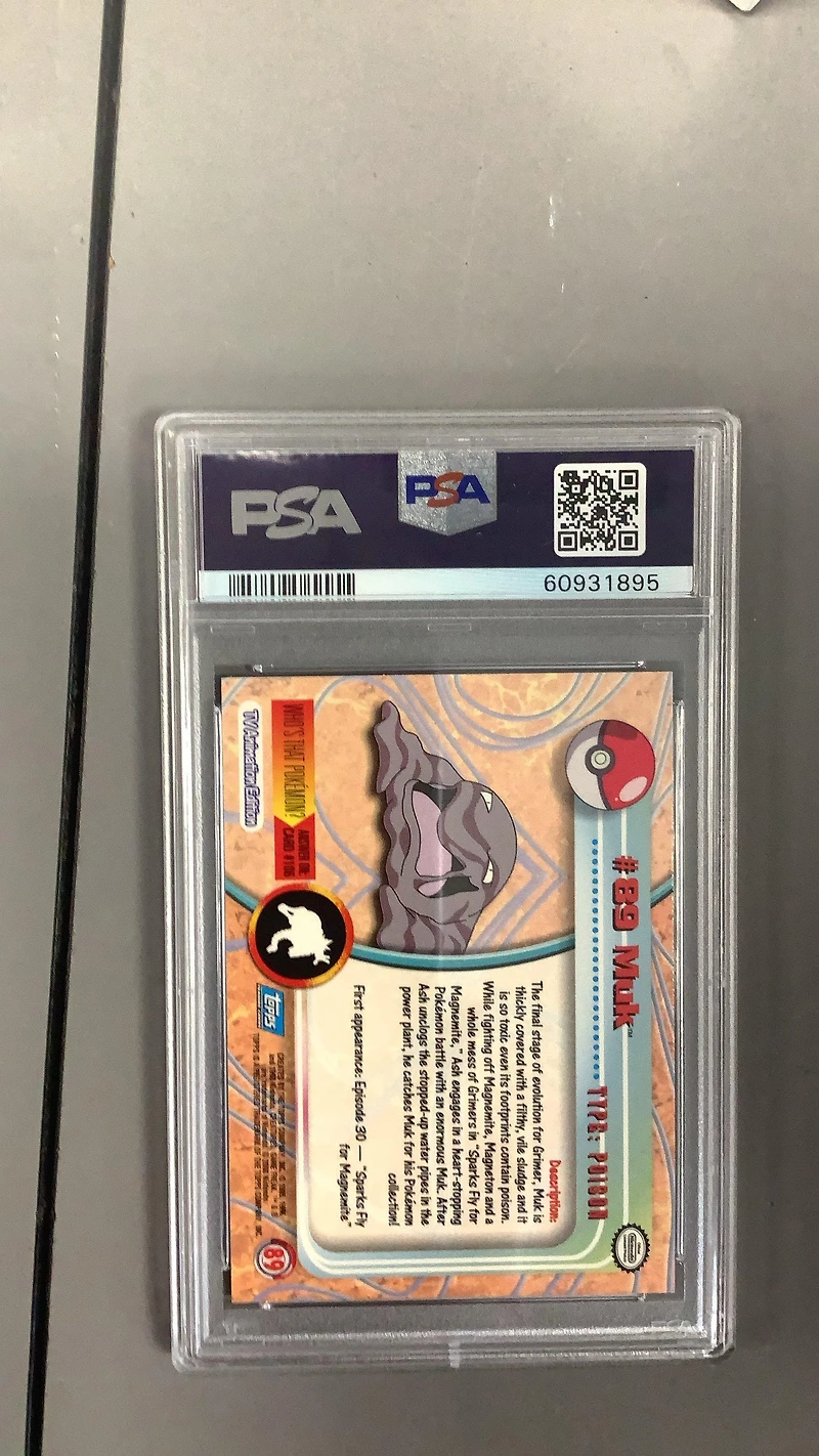 2000 Topps Pokemon Tv Animation Series 2 89 Muk Foil PSA 9