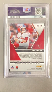 2020 Panini Mosaic 135 Tom Brady Reactive Blue PSA 10