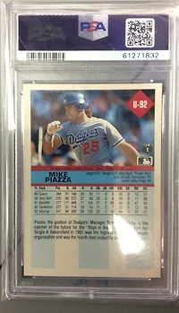 1992 Fleer Update U-92 Mike Piazza PSA