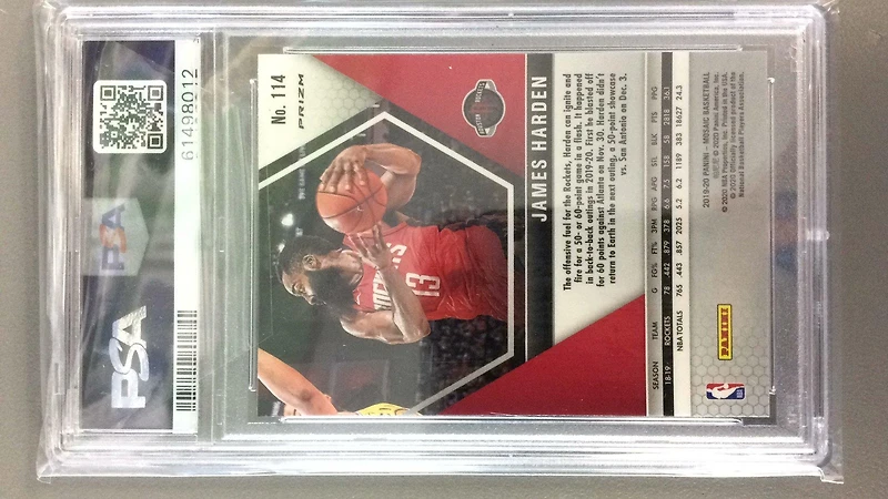 2019 Panini Mosaic 114 James Harden PSA 10