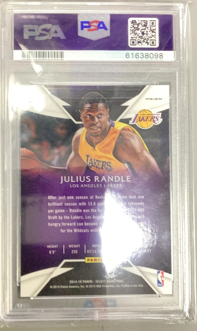2014 Panini Select 296 Julius Randle Blue/silver Prizm PSA 10