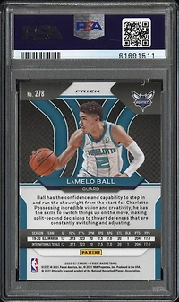 2020 Panini Prizm 278 Lamelo Ball Orange Ice PSA