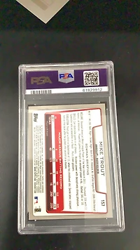 2012 Bowman Chrome 157 Mike Trout PSA 9
