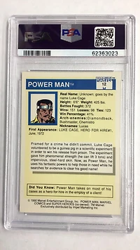 1990 Marvel Universe 12 Power Man PSA 10