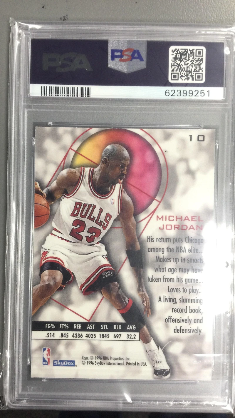 1995 Skybox E-xl 10 Michael Jordan PSA
