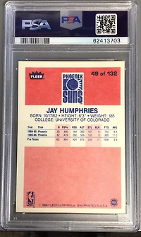 1986 Fleer 49 Jay Humphries PSA 8