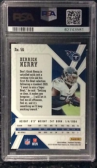 2020 Panini Phoenix 56 Derrick Henry Fire Burst PSA 10