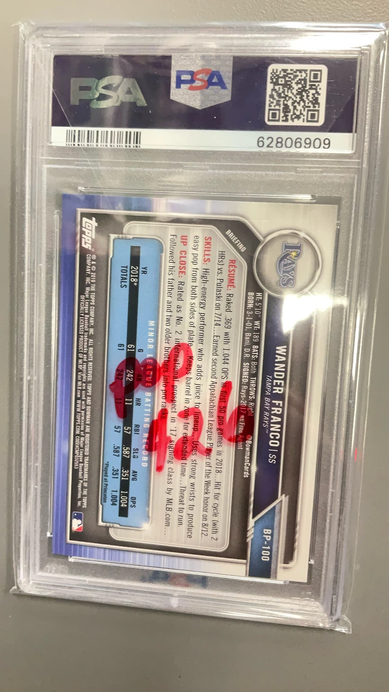 2019 Bowman Paper Prospects Bp100 Wander Franco Camo PSA 10
