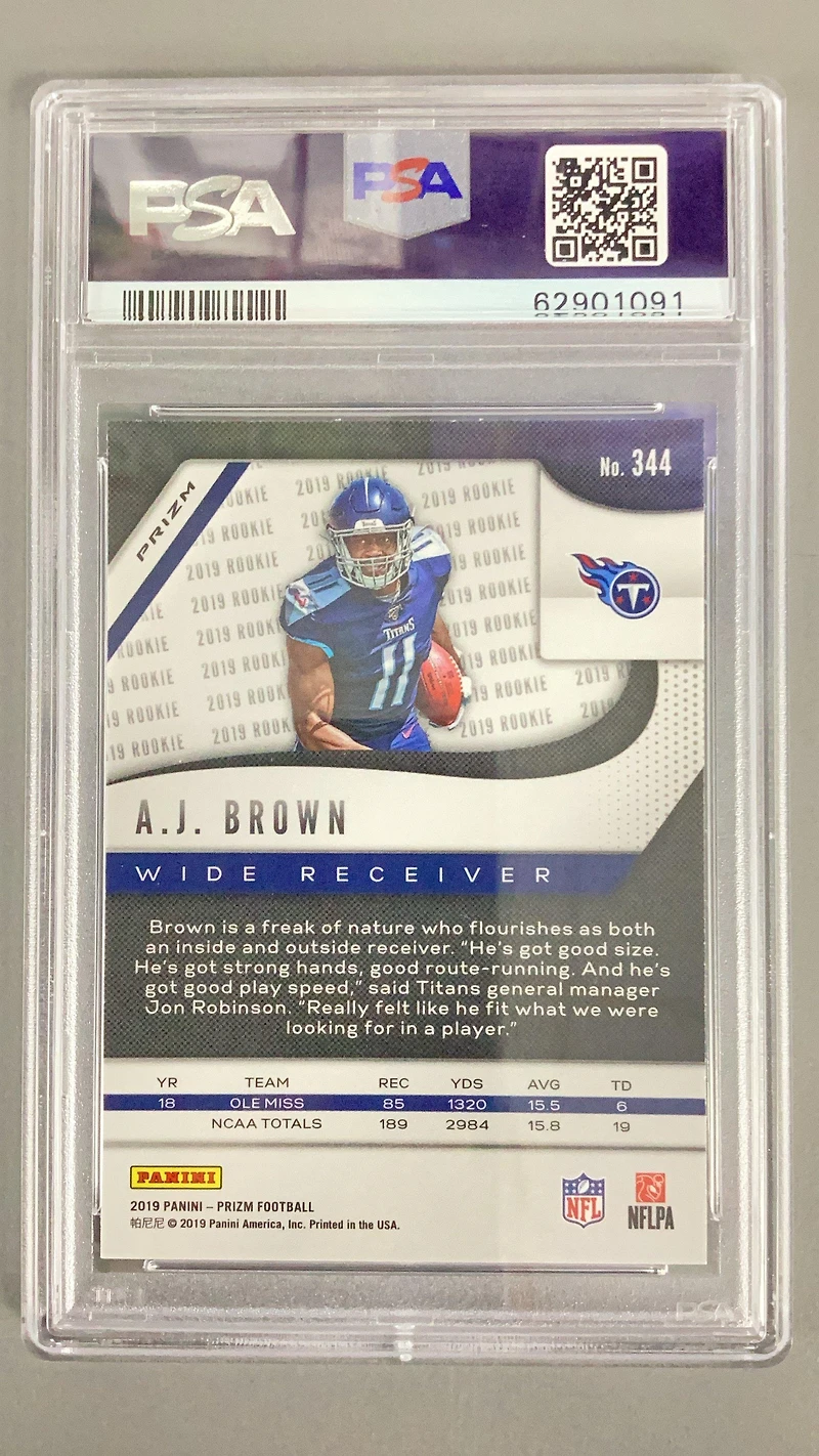 2019 Panini Prizm 344 A.j. Brown // Prizm PSA