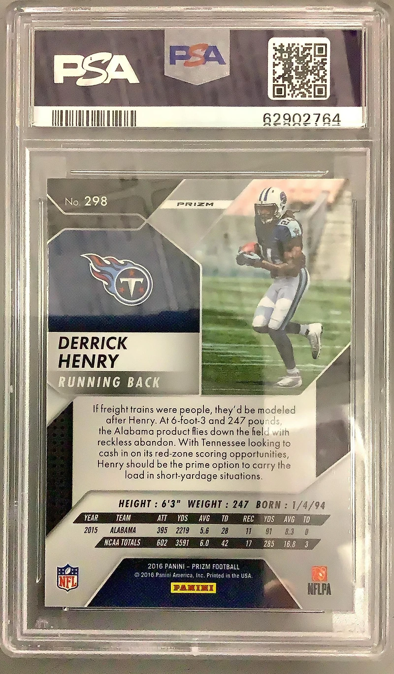 2016 Panini Prizm 298 Derrick Henry Prizm PSA 10