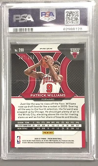 2020 Panini Prizm 288 Patrick Williams Red Prizm PSA 10