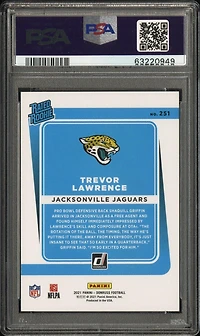 2021 Panini Donruss 251 Trevor Lawrence No Name PSA 9