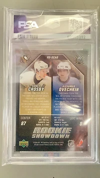 2005 Upper Deck Rookie Showdown Scao Alexander Ovechkin/sidney Crosby PSA