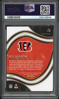 2020 Panini Select Joe Burrow Silver Prizm PSA 10
