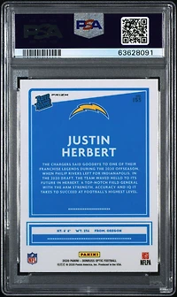 2020 Panini Donruss Optic 153 Justin Herbert Holo PSA 10