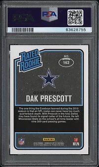 2016 Panini Donruss Optic 162 Dak Prescott Red & Yellow PSA 10