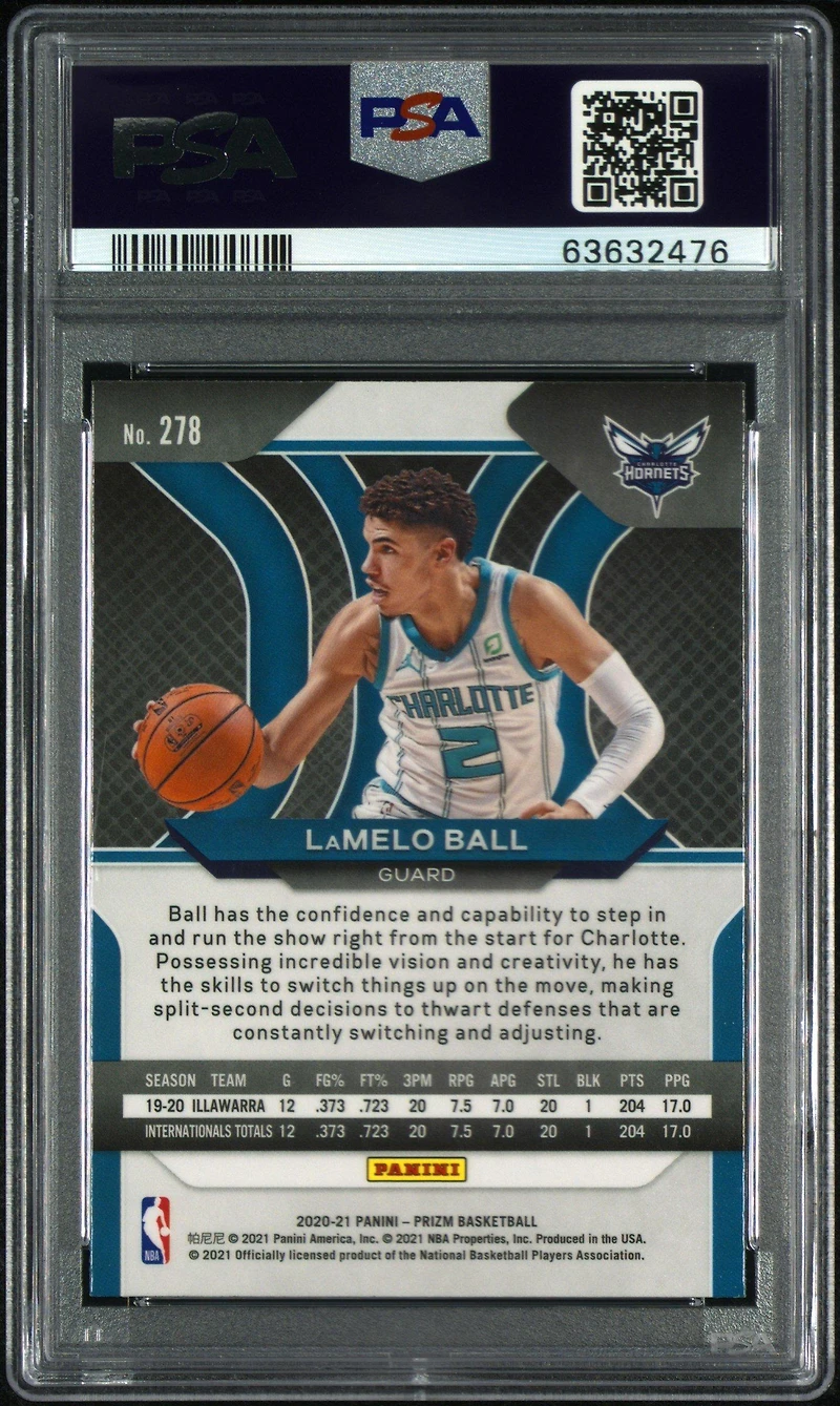 2020 Panini Prizm 278 Lamelo Ball PSA