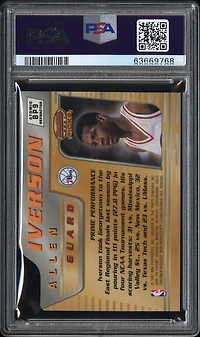 1996 Bowman's Best Best Picks Bp9 Allen Iverson Atomic Refractor PSA 8
