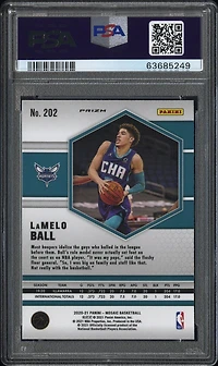 2020 Panini Mosaic 202 Lamelo Ball Camo Pink PSA 10