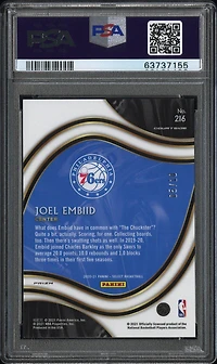 2020 Panini Select 216 Joel Embiid Gold Prizm PSA 10