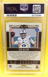 2021 Panini Legacy 143 Zach Wilson Autograph PSA 10
